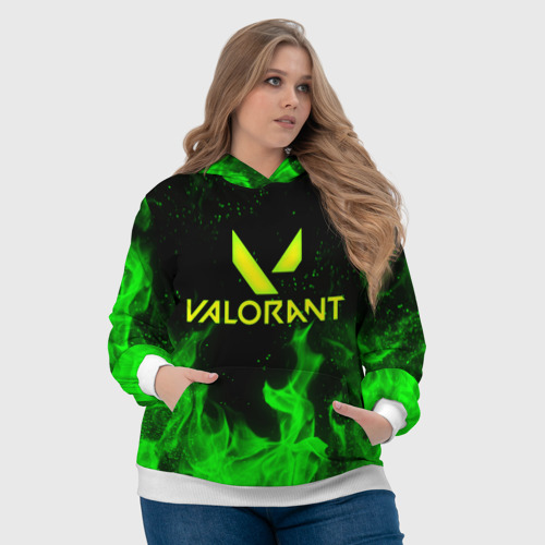 Женская толстовка 3D Valorant fire Валорант огонь, цвет 3D печать - фото 6