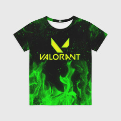 Детская футболка 3D Valorant fire Валорант огонь