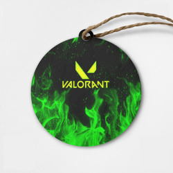 Деревянная игрушка круг Valorant fire Валорант огонь