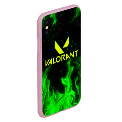 Чехол для iPhone XS Max матовый Valorant fire Валорант огонь - фото 2
