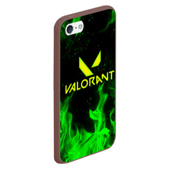 Чехол для iPhone 5/5S матовый Valorant fire Валорант огонь - фото 2