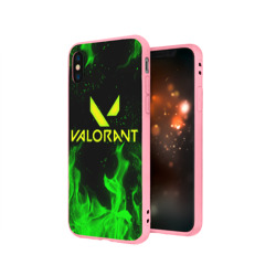 Чехол для iPhone X матовый Valorant fire Валорант огонь - фото 2