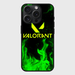 Чехол силиконовый для Apple iPhone 15 Pro матовый Valorant fire Валорант огонь