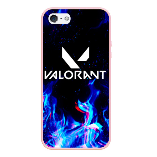 Чехол для iPhone 5/5S матовый Valorant, цвет светло-розовый