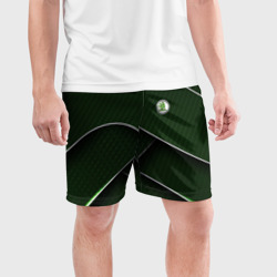 Мужские шорты спортивные Шкода мини логотип - фото 2