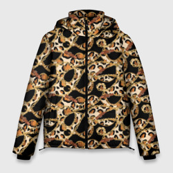 Мужская зимняя куртка 3D Цепочка и леопардовая текстура