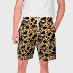 Мужские шорты 3D Цепочка и леопардовая текстура