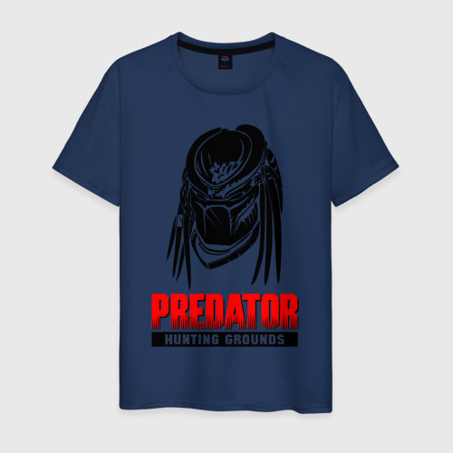 Мужская футболка хлопок PREDATOR: HUNTING GROUNDS., цвет темно-синий