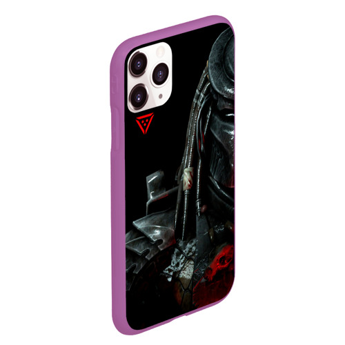 Чехол для iPhone 11 Pro Max матовый Predator: hunting grounds, цвет фиолетовый - фото 3