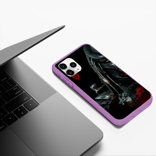 Чехол для iPhone 11 Pro Max матовый Predator: hunting grounds, цвет фиолетовый - фото 5