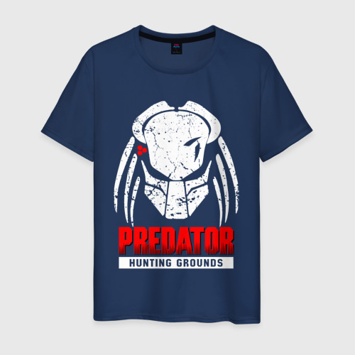 Мужская футболка из хлопка с принтом Predator: hunting grounds, вид спереди №1