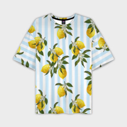 Мужская футболка oversize 3D Лимоны