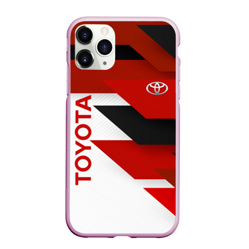 Чехол для iPhone 11 Pro Max матовый Toyota, цвет розовый