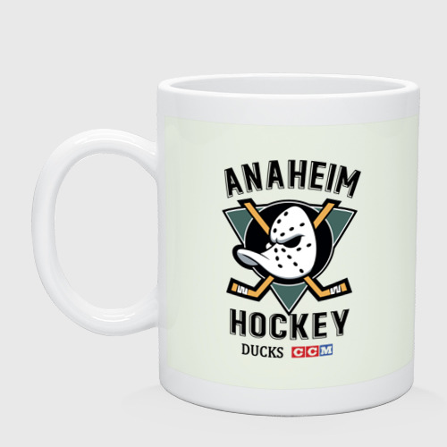 Кружка керамическая Anaheim Ducks, цвет фосфор