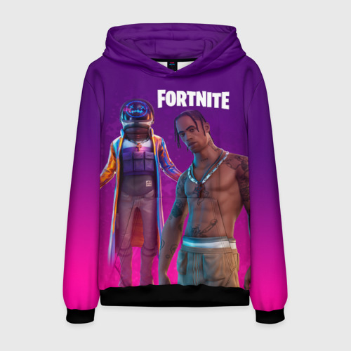 Мужская толстовка 3D Travis Scott, Fortnite, цвет черный