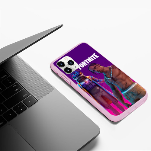 Чехол для iPhone 11 Pro Max матовый Travis Scott, Fortnite, цвет розовый - фото 5