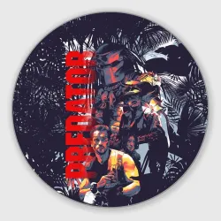 Круглый коврик для мышки Predator - jungle texture