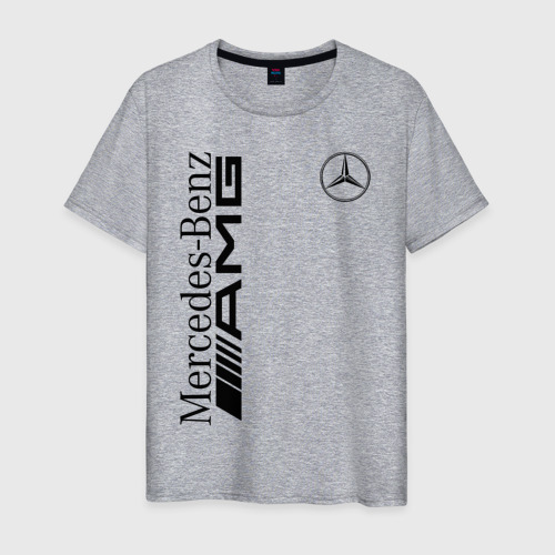 Мужская футболка хлопок Mercedes-Benz AMG, цвет меланж