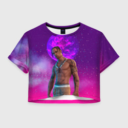 Женская футболка Crop-top 3D Travis Scott, Fortnite