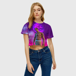 Женская футболка Crop-top 3D Travis Scott, Fortnite - фото 2
