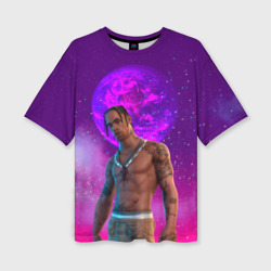 Женская футболка oversize 3D Travis Scott, Fortnite