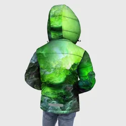 Зимняя куртка для мальчиков 3D Green space зелёный космос - фото 4