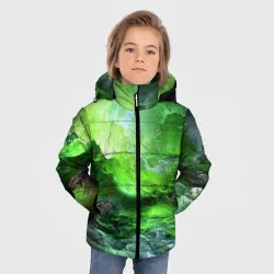 Зимняя куртка для мальчиков 3D Green space зелёный космос - фото 3