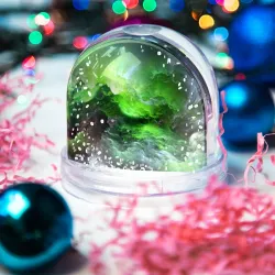 Игрушка Снежный шар Green space зелёный космос - фото 3