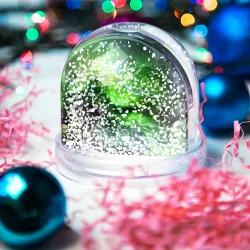 Игрушка Снежный шар Green space зелёный космос - фото 4