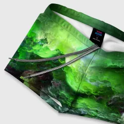 Мужские купальные плавки 3D Green space зелёный космос - фото 6