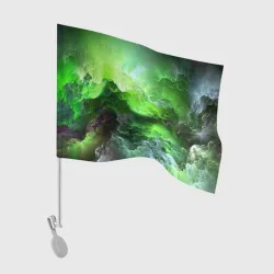 Флаг для автомобиля Green space зелёный космос
