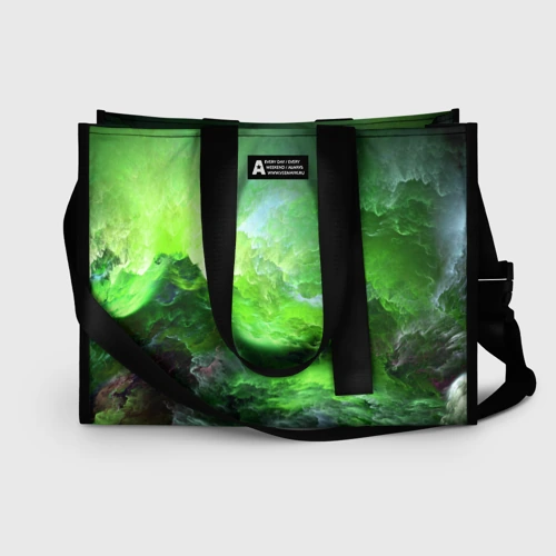 Сумка-шоппер 3D Green space зелёный космос