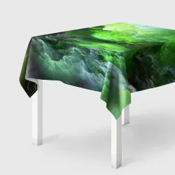 Скатерть 3D Green space зелёный космос