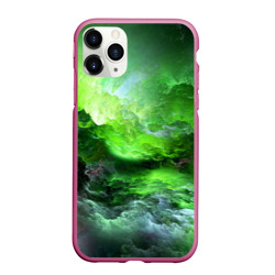 Чехол для iPhone 11 Pro матовый Green space зелёный космос