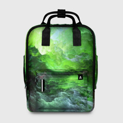 Женский рюкзак 3D Green space зелёный космос