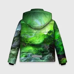 Зимняя куртка для мальчиков 3D Green space зелёный космос - фото 2