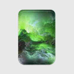 Картхолдер Magsafe магнитный Green space зелёный космос
