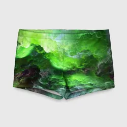Детские купальные плавки 3D Green space зелёный космос