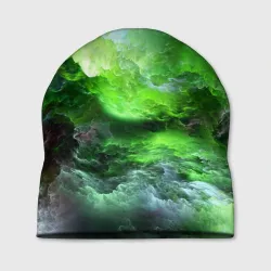 Шапка 3D Green space зелёный космос