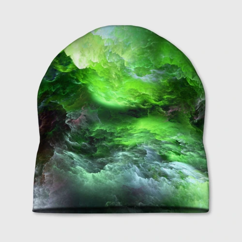 Шапка 3D Green space зелёный космос
