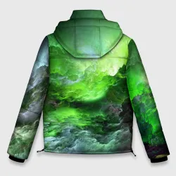 Мужская зимняя куртка 3D Green space зелёный космос - фото 2