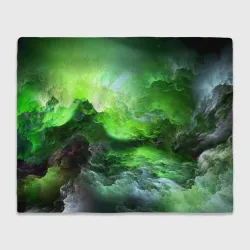 Плед 3D Green space зелёный космос