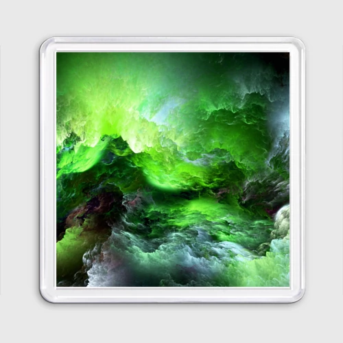 Магнит 55*55 Green space зелёный космос