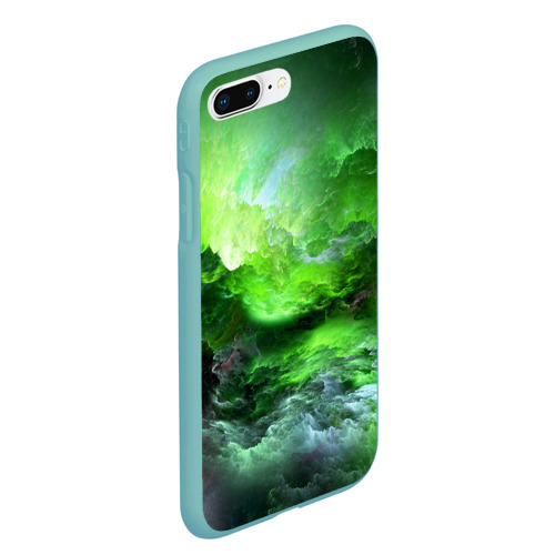Чехол для iPhone 7Plus/8 Plus матовый Green space зелёный космос, цвет мятный - фото 3