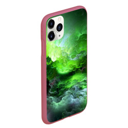 Чехол для iPhone 11 Pro Max матовый Green space зелёный космос - фото 2