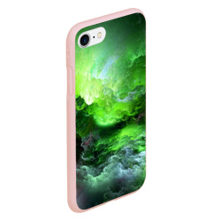 Чехол для iPhone 7/8 матовый Green space зелёный космос - фото 2