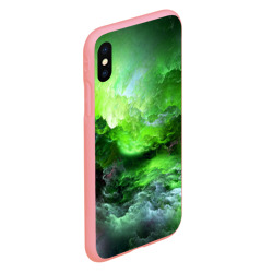 Чехол для iPhone XS Max матовый Green space зелёный космос - фото 2