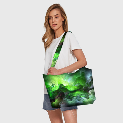 Пляжная сумка 3D Green space зелёный космос - фото 5