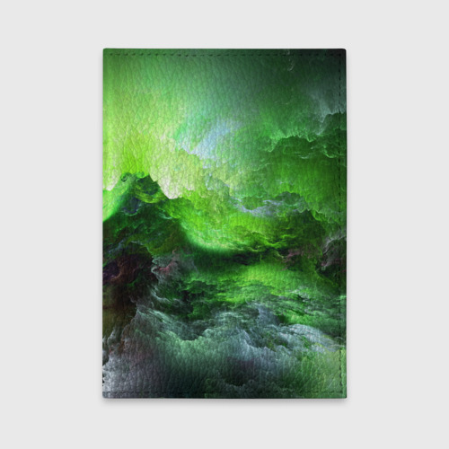 Обложка для автодокументов Green space зелёный космос, цвет бирюзовый