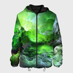 Мужская куртка 3D Green space зелёный космос